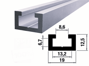 Т-трек, паз 8.6 мм, длина 550 мм.